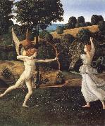 GHERARDO DI GIOVANNI The Combat of Love and Chastity painting
